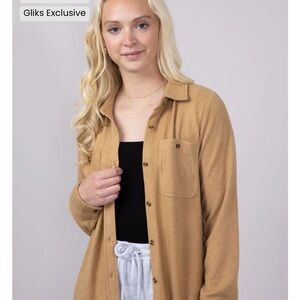 Thread and Supple Shirt Jacket. Women’s Sz-M Coffee Color | Neutral | Shacket